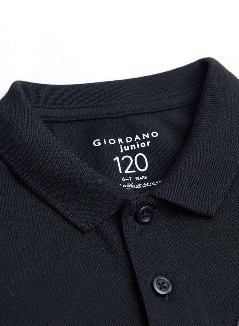 GIORDANO بولو قطن للأطفال مع تطريز نابليون - Image 3
